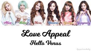Love Appeal - Hello Venus 헬로비너스 Color Coded Lyrics HANROMENG
