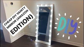 DIY Hollywood Vanity Mirror with Lights  Under $150