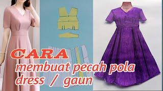 pecah pola dress  pecah pola gaun