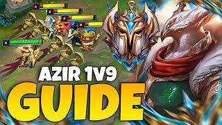 Rank 1 Azir Shows you how to 1v9 carry every game with BEST On-Hit Build  Challenger Commentary