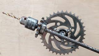 REALLY CRAZY IDEA This creative YouTuber made a drill from used gears