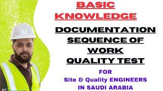 Basic Knowledge for Civil Site Engineer  Civil Quality Engineer  Documents  Sequence of Work