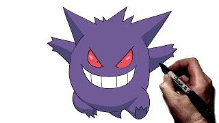 How To Draw Gengar  Step By Step  Pokemon