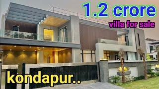 villa for sale at KONDAPUR 1.2 crore slightly negotiate