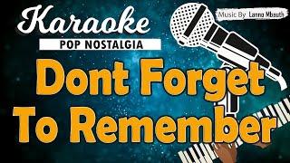 Karaoke DONT FORGET TO REMEMBER - Bee Gees  Music By Lanno Mbauth