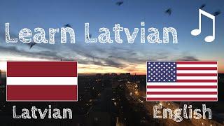 Learn before Sleeping - Latvian native speaker  - with music