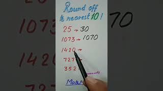 Rounding numbers to nearest 10#MathMarrow#Math shorts#Rounding different numbers to ten