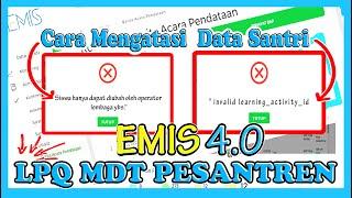 CARA MENGATASI SANTRI TIDAK BISA DI PERBAIKI DAN TIDAK BISA DI NONAKTIFKAN   EMIS 4.0 PD PONTREN