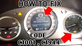 How to fix abs and ESP light on   Abs ECU control module problem solved   Mercedes Benz W204