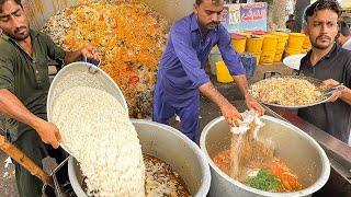 Hyderabadi Biryani Recipe  500 Kg Daily Beef Yakhni Pulao Making  Street Food Karachi Pakistan