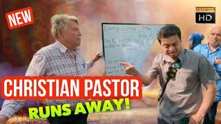 Pastor Runs from Muslim Mansur Vs Christian Pastor  Speakers corner  Hyde Park