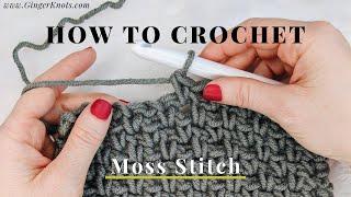 How to Crochet Moss Stitch for beginners