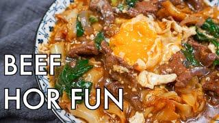 Easy Beef Hor Fun Noodles with Gravy  SLURPY velvety smooth noods with tender beef