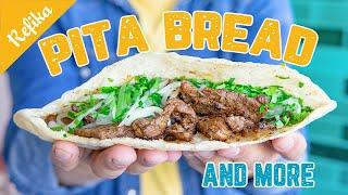Pita Bread Recipe with Easy Shawarma Doner Cheat Recipe