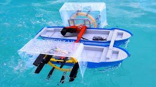 Making a Fast Lego Boat 23 - paddle wheel