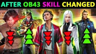 OB43 ALL CHARACTER ABILITY CHANGED  ORION SANTINO WUKONG CHRONO TATSUYA SKILL CHANGED - EP - 1