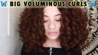 HOW TO CREATE BIG CURL CLUMPS WITH VOLUME  Curly Hair Routine 2C3A3B hair