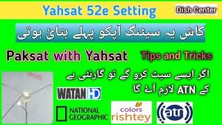 Paksat 38E with Yahsat52e on 4feet dish setting  4feet dish per palsat  k sath yahsat52e setting