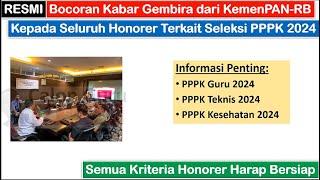 Bocoran KemenPANRB tentang Seleksi PPPK 2024  Kabar Baik & Buruk PPPK Guru PPPK Teknis PPPK Nakes