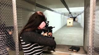 Crystal shoots the AR-15 for the first time