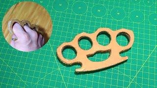 【DIY】How to Make a Brass knuckles from Cardboard Kraft Paper