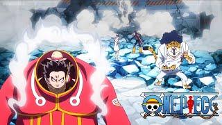 Luffy Gear 4 and Lucci fighting against Seraphims English subtitles Episode - 1109