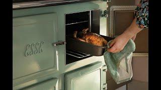 Roast chicken cooked in the ESSE electric range cooker