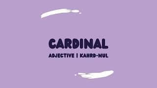 English word of the day-Cardinal