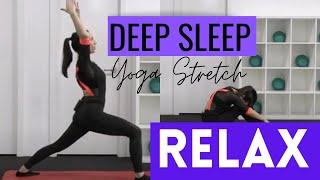 Deep Sleep Stretch & Meditation  Bedtime Yoga For Relaxation & Stress Relief