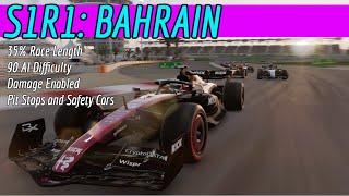 F1 23 Season 1 Race 1 - Bahrain 35% Race Length 90 AI Difficulty Damage On Pit Stops & Flags