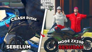 MENEMUKAN MOTOR ZX25R LANGKA CRASH RUSAK TERBENGKALAI DI RUMAH YANG HANCUR GTA 5 MOD