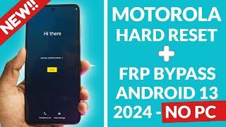 All Motorola Hard Reset & FRP Bypass 2024 Without Computer - Fix Youtube Update