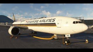 MSFS LIVE  Singapore Airlines  SQ 1   Hong Kong HKG  Singapore SIN   PMDG 777-300ER