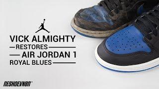 Vick Almighty #RESTORES Air Jordan 1 Royal Blues using #RESHOEVN8R