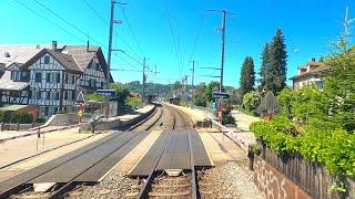  4K  Zug - Affoltern am Albis - Zürich Altstetten cab ride Switzerland 06.2021