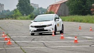 KIA Cerato Лосиный тест. Торможение. Крены