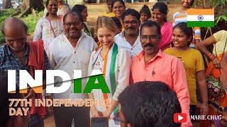 Russian Girl Celebrating Indias 77th Independence Day