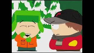 Kyle cant stop laughing at cartman
