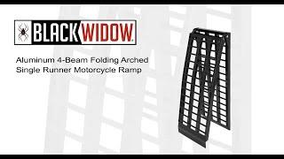 Black Widow Aluminum 4 Beam Folding Arched Single Runner Motorcycle Ramp