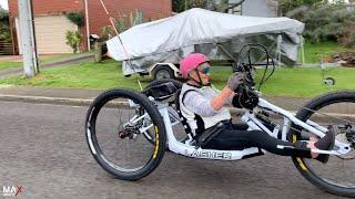 Lasher Sport Mountain Bike Handcycle meet Sue by MaxAbility.