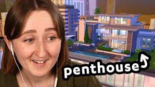 i built an *ultra modern* penthouse in the sims