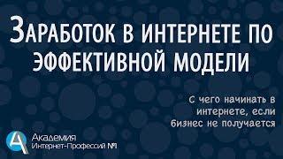 Академия Интернет-Профессий №1. Заработок в интернете по эффективной модели