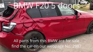 BMW F20 5 doors 116D N47T 2012 model 1.6L 116HK Transmission Manual Color karmesin-rot A61