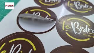 Sticker label cutting - Round shape sticker cutting