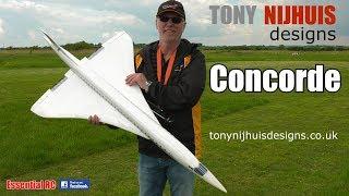 AMAZING Micro RC CONCORDE with 4 x 50mm EDF and Nose Droop TONY NIJHUIS DESIGNS