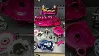 New project Dio 125cc water cooling in pink and blue #bwsp #dio125cc #hondadio #dioaf18 #tunescoot