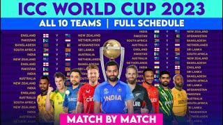 ICC 2023 World Cup Schedule & Fixture  WC 2023 All Matches List  World Cup 2023 Schedule