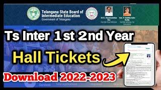 TS intermediate 1st year 2nd year hall ticket download in 2022 Telangana intermediate hall ticketes