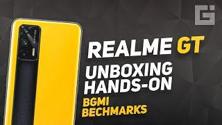 Realme GT 5G Unboxing Hands on BGMI Graphics Benchmarks  Snapdragon 888 120Hz 65W