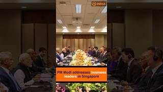 PM Modi addresses business leaders in Singapore